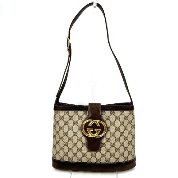 Gucci Handbags - Authentic Gucci GG Sherry Interlocking Crossbody Shoulder Bucket Bag Messenger
